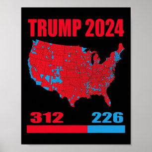 Wahlplan 2024 Trump 312 Rote Wahlen 2024 Res Poster