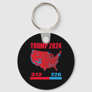 Wahlplan 2024 Trump 312 Rote Wahlen 2024 Res Schlüsselanhänger