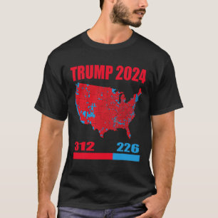 Wahlplan 2024 Trump 312 Rote Wahlen 2024 Res T-Shirt