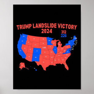 Wahlplan 2024 Trump 312 Trump Landslide Poster