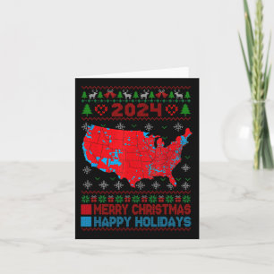 Wahlplan 2024 Trump Landslide Ugly Christmas Karte
