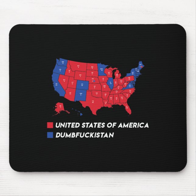 Wahlplan 2024 USA Dumbfor Mousepad (Vorne)