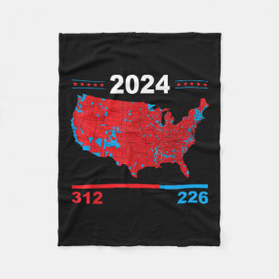 Wahlplan Trump 312 Red 2024 Wahlergebnisse Fleecedecke