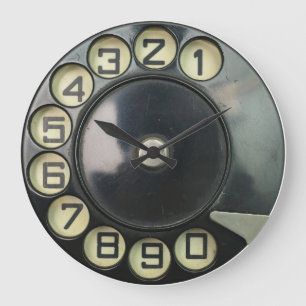 Wählscheibe Vintager Retroapparat-Nummernscheibe Große Wanduhr
