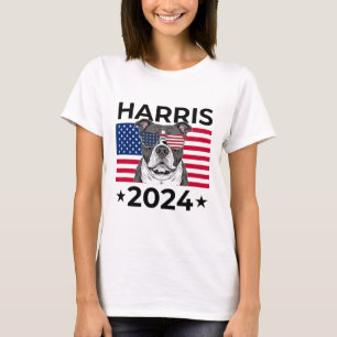 Wahlstimme Kamala Harris 2024 Pitbull-Hund USA F T-Shirt