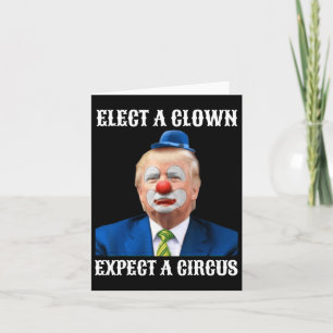 Wählt Antit trump Klatsch Einen Clown Erwartet Ein Karte