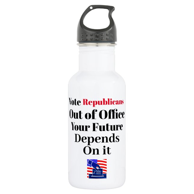 Wählt die Republikaner aus dem Büro Edelstahlflasche (Vorderseite)