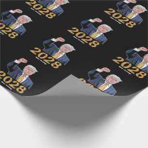 Wählt Donald Trump 2028 Pro Trump USA-Flagge Geschenkpapier
