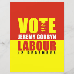 Wählt Labour Jeremy Corbyn Papier Blatt doppelseit