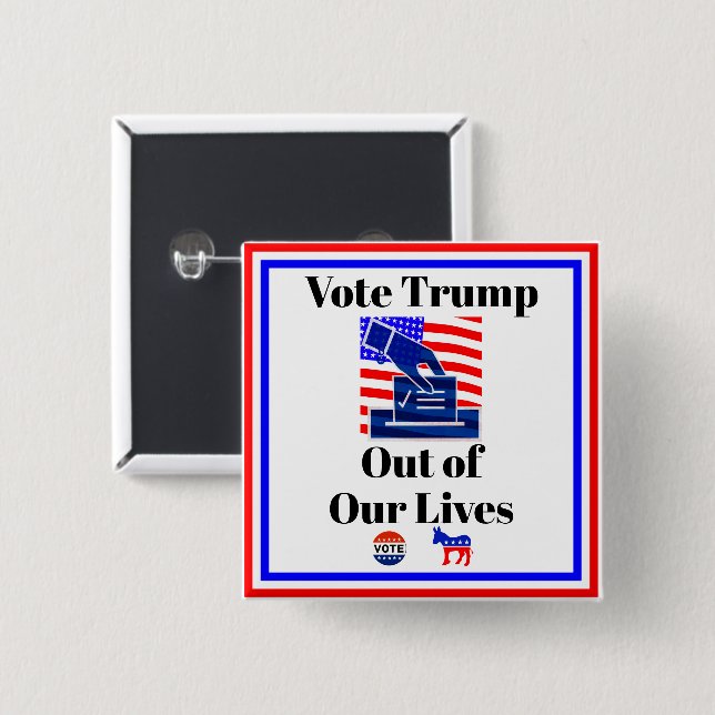Wählt Trump aus unserem Lives-Button Button (Vorne & Hinten)