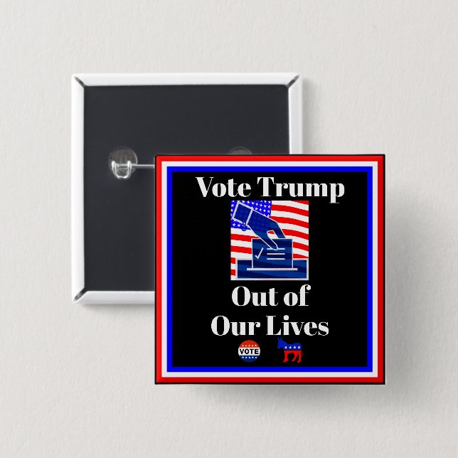 Wählt Trump aus unserem Lives-Button Button (Vorne & Hinten)