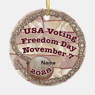 Wahltag Keramik Ornament