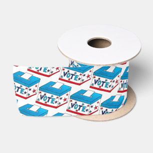 Wahltag USA Wahlurne Box Patriotic Satinband