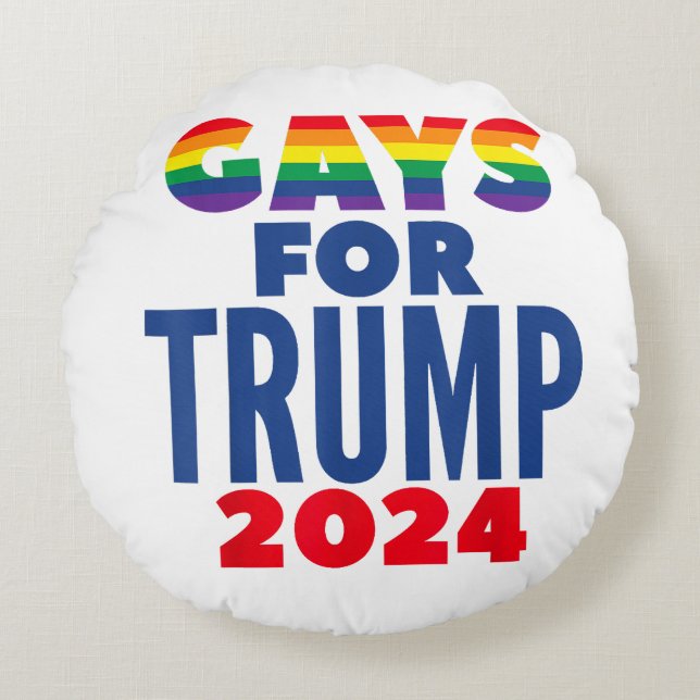 Wahlversprechen für Trump 2024 Rundes Kissen (Vorderseite)