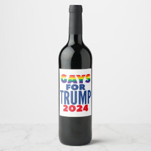 Wahlversprechen für Trump 2024 Weinetikett