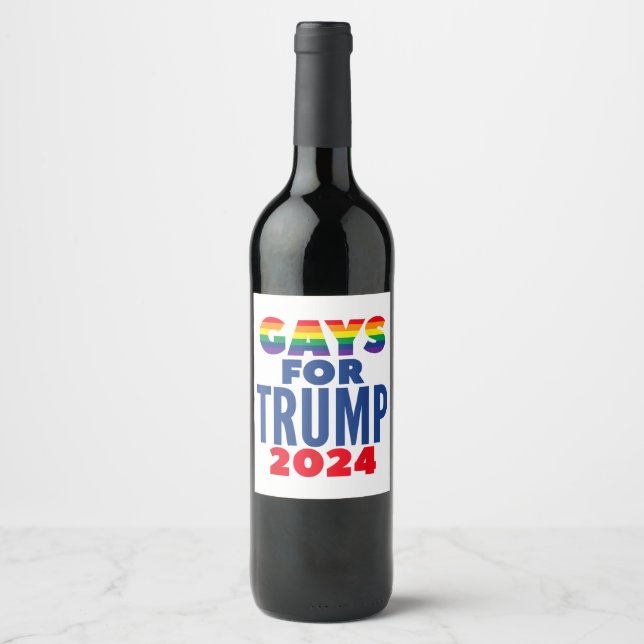 Wahlversprechen für Trump 2024 Weinetikett (Vorderseite)