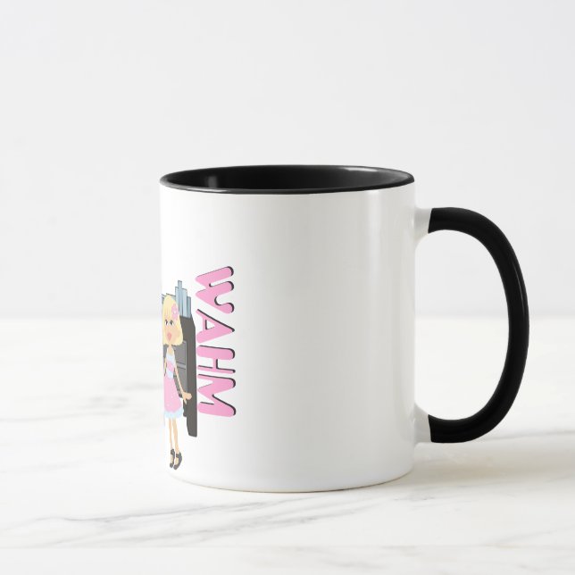 WAHM (Arbeit an Zuhause-Mama) Tasse (Rechts)