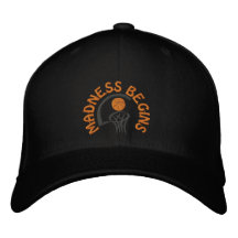 Wahnsinn Beginnt Basketball Stickerei Cap