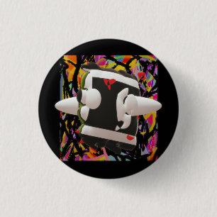 Wahnsinn Kunst Mosaik tiefschwarz gerahmt USB Button