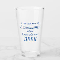 Wahnsinn und BIER Funny Glass