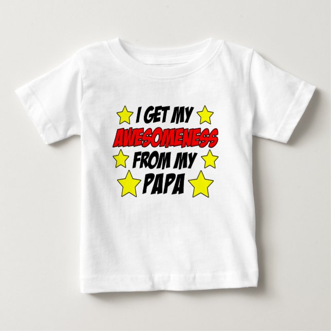 Wahnsinn von Papa Baby T-shirt (Vorderseite)