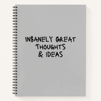 Wahnsinnig großartige Gedanken & Ideen Funny Noteb Notizbuch