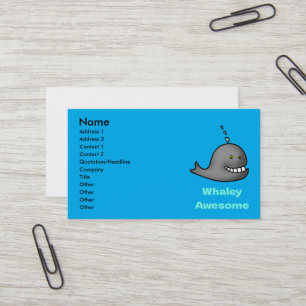 Wahnsinnig lustiges Wal-Wortspiel-Design Visitenkarte