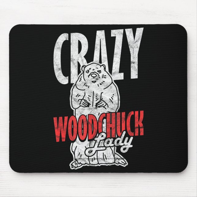 Wahnsinnige Waldmurmeltier-Dame _3  Mousepad (Vorne)