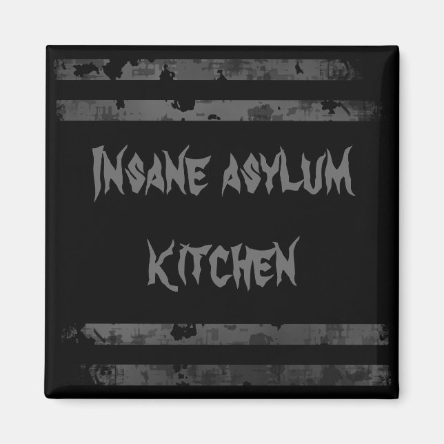 Wahnsinniger Asyl Halloween-Kühlschrankmagnet Magnet (Vorne)