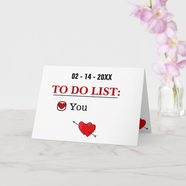 Wahnsinniger Valentinstag, List, lustige Karte (Orchidee)