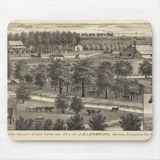 Wahoo Valley Farm, Nebraska Mousepad (Vorne)