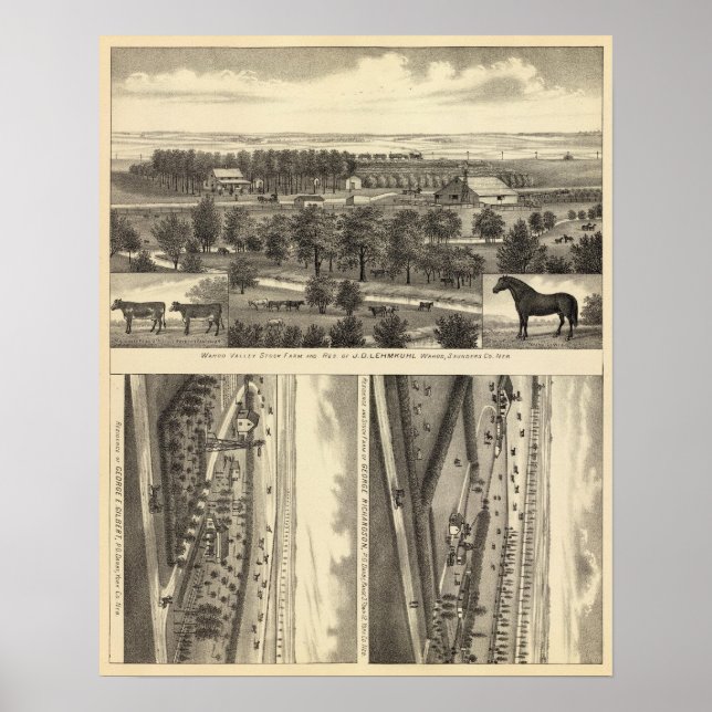 Wahoo Valley Farm, Nebraska Poster (Vorne)