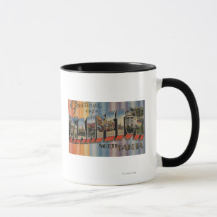 Wahpeton, North Dakota - große Buchstabe-Szenen Tasse