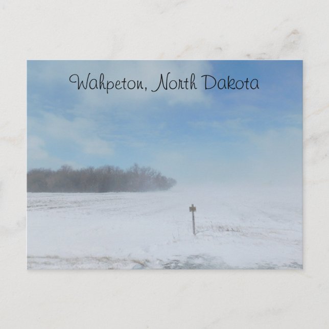 Wahpeton, North Dakota Snow Postkarte (Vorderseite)
