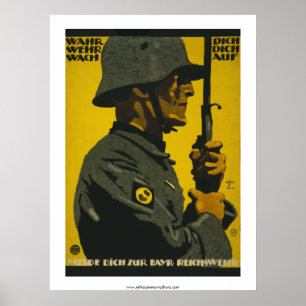 Wahr Dich - affiche allemande de Première Guerre