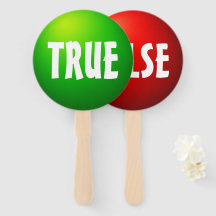 Wahr Falsch Quiz Spiel Paddle Schild