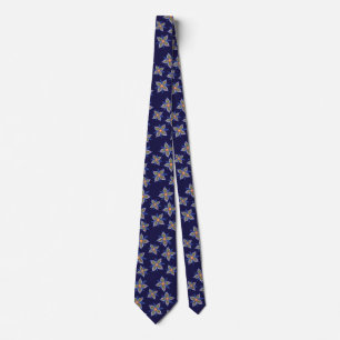 Wahre blaue Funky Blume Krawatte