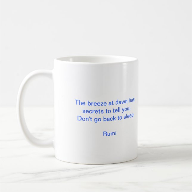 Wahre blaue Sonnenblume-Zitat-Tasse Kaffeetasse (Links)