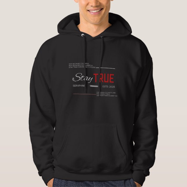 wahre dich  hoodie (Vorderseite)