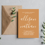 Wahre Einfachheit 1 Apricot Minimale Hochzeit Einladung<br><div class="desc">Diese einfache und wunderschöne Hochzeitseinladung ist perfekt für den Minimalisten in uns allen! Bitte kontaktieren Sie mich,  wenn Sie Hilfe bei der Anpassung des Textes dieser Hochzeitseinladung wünschen.</div>