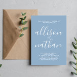 Wahre Einfachheit 1 Glacier Minimalistische Hochze Einladung<br><div class="desc">Diese einfache und wunderschöne Hochzeitseinladung ist perfekt für den Minimalisten in uns allen! Bitte kontaktieren Sie mich,  wenn Sie Hilfe bei der Anpassung des Textes dieser Hochzeitseinladung wünschen.</div>