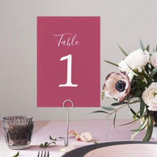 Wahre Einfachheit 1 Hochzeit-Mulberry-Tischnummer Tischnummer