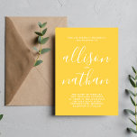 Wahre Einfachheit 1 Marigold Script Minimale Hochz Einladung<br><div class="desc">Diese einfache und wunderschöne Hochzeitseinladung ist perfekt für den Minimalisten in uns allen! Bitte kontaktieren Sie mich,  wenn Sie Hilfe bei der Anpassung des Textes dieser Hochzeitseinladung wünschen.</div>