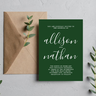 Wahre Einfachheit 1 Minimalistische Hochzeit auf E Einladung