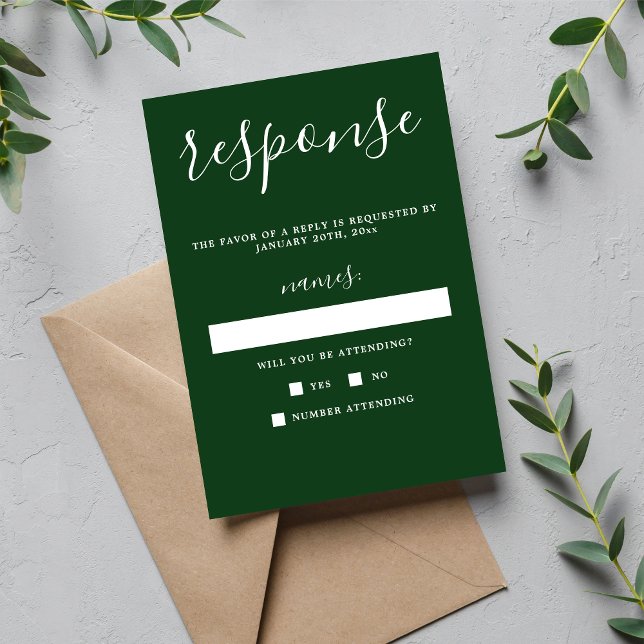 Wahre Einfachheit 1 Minimalistische Hochzeit auf E RSVP Karte (Von Creator hochgeladen)