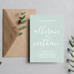 Wahre Einfachheit 1 Minimalistische Hochzeit aus M Einladung<br><div class="desc">Diese einfache und wunderschöne Hochzeitseinladung ist perfekt für den Minimalisten in uns allen! Bitte kontaktieren Sie mich,  wenn Sie Hilfe bei der Anpassung des Textes dieser Hochzeitseinladung wünschen.</div>