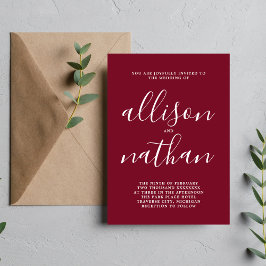 Wahre Einfachheit 1 Minimalistische Hochzeit in Bu Einladung