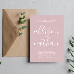 Wahre Einfachheit 1 Mondlicht Minimalistische Hoch Einladung<br><div class="desc">Diese einfache und wunderschöne Hochzeitseinladung ist perfekt für den Minimalisten in uns allen! Bitte kontaktieren Sie mich,  wenn Sie Hilfe bei der Anpassung des Textes dieser Hochzeitseinladung wünschen.</div>