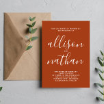 Wahre Einfachheit 1 Rostschrift Minimalistische Ho Einladung<br><div class="desc">Diese einfache und wunderschöne Hochzeitseinladung ist perfekt für den Minimalisten in uns allen! Bitte kontaktieren Sie mich,  wenn Sie Hilfe bei der Anpassung des Textes dieser Hochzeitseinladung wünschen.</div>