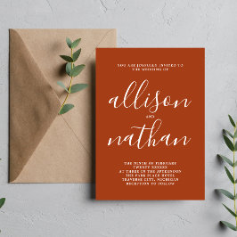 Wahre Einfachheit 1 Rostschrift Minimalistische Ho Einladung